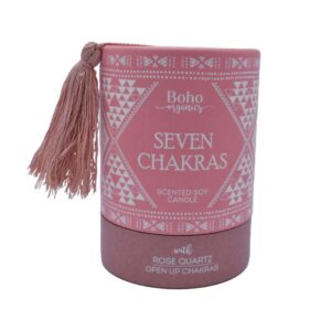 sette chakra con quarzo rosa